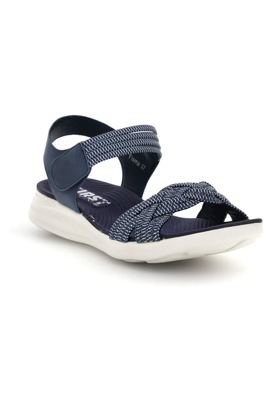 Sandali Navy con fasce intrecciate First active 5