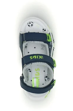 Sandali Navy con strappi e luci Pitt kids 11261