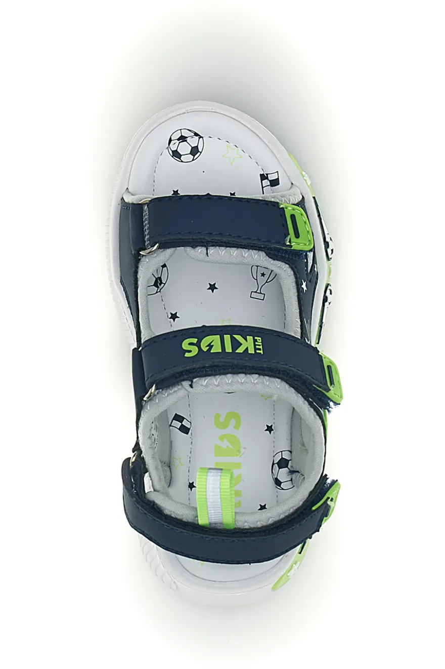 Sandali Navy con strappi e luci Pitt kids 11261
