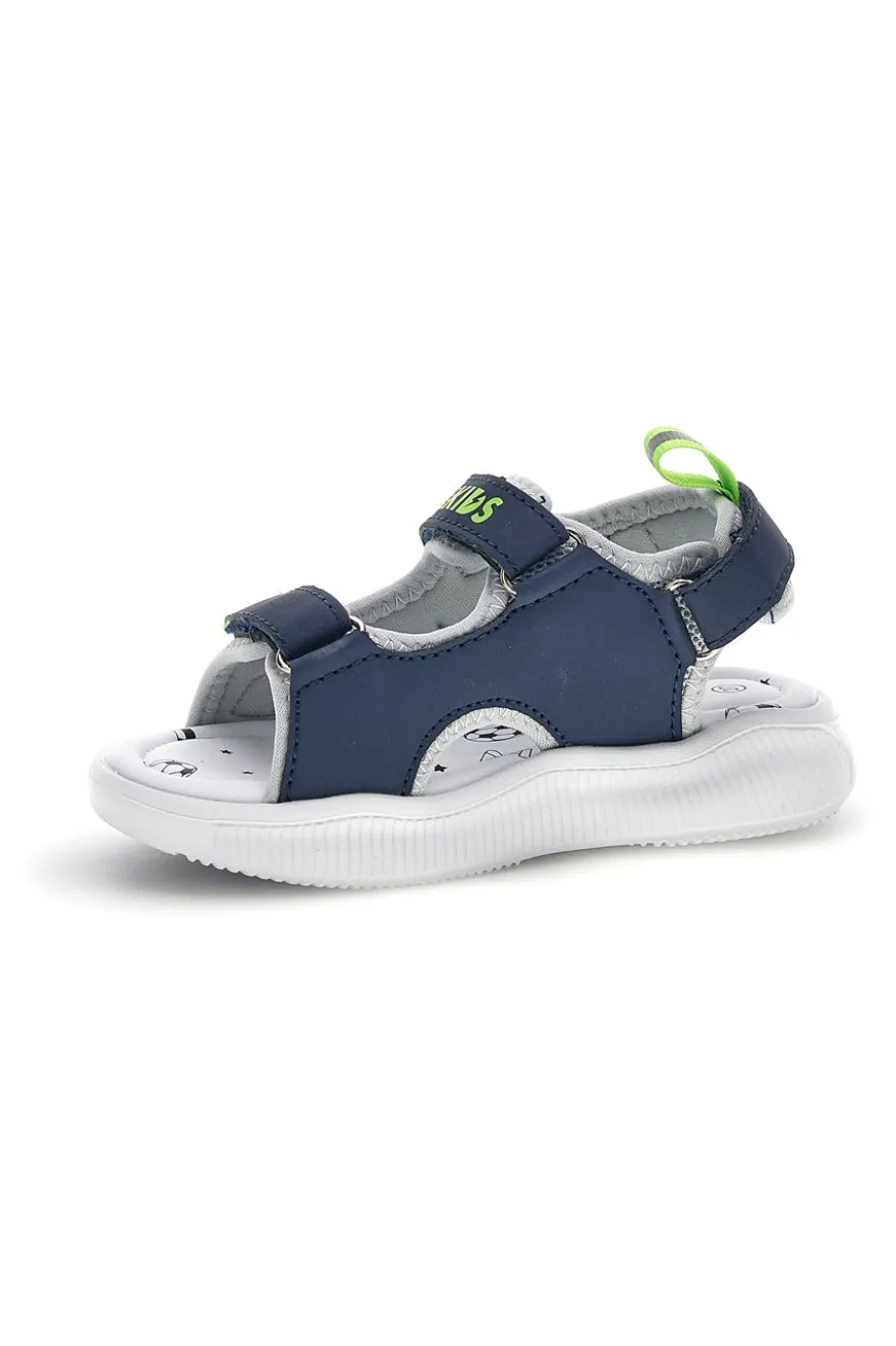 Sandali Navy con strappi e luci Pitt kids 11261