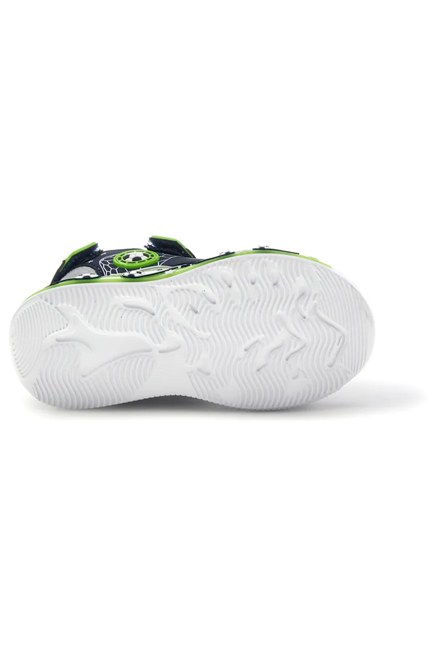 Sandali Navy con strappi e luci Pitt kids 11261