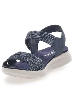 Sandali Navy con Velcro e Fascia Elastica Intrecciata FIRST ACTIVE 3