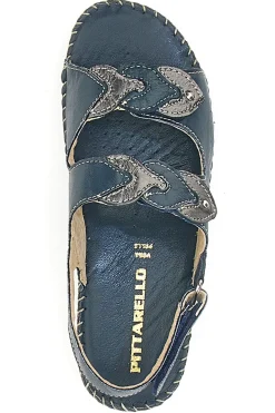 Sandali Navy Sling-back Con Strappo In Velcro Pittarello 42063