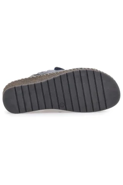 Sandali Navy Sling-back Con Strappo In Velcro Pittarello 42063
