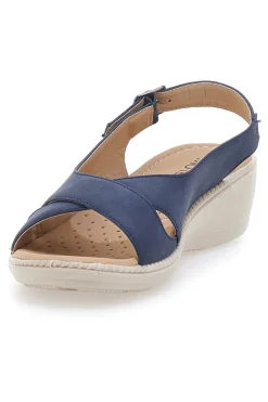 Sandali Navy Slingback Con Platform Mio Tempo MIN9180
