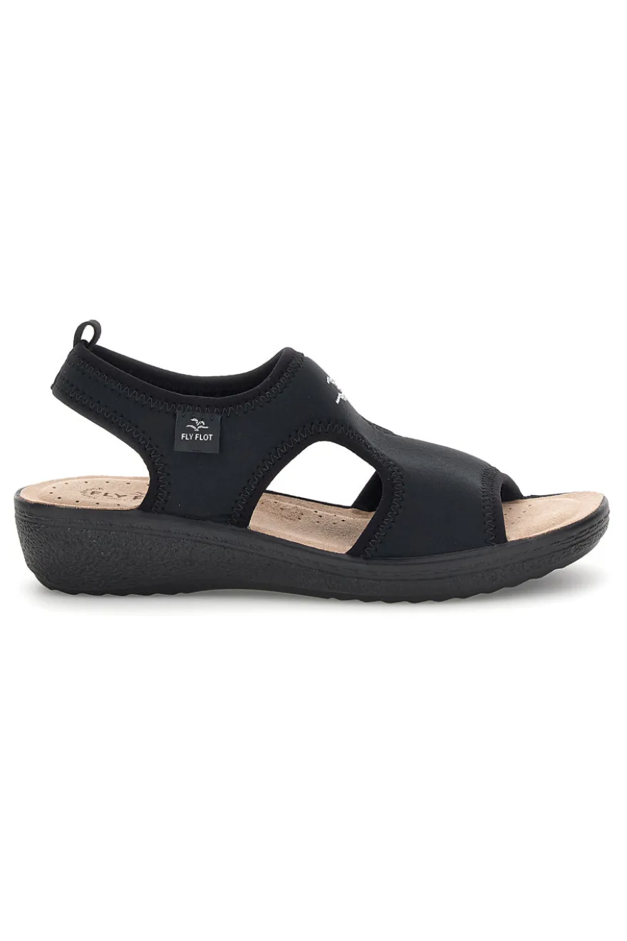 Sandali neri anatomici anti-shock Fly flot 90550E71LA