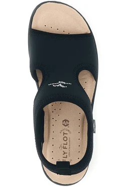 Sandali neri anatomici anti-shock Fly flot 90550E71LA