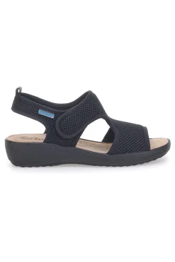 Sandali neri con apertura laterale da donna Fly Flot 55B85F