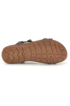 Sandali neri con applicazioni floreali Quanna mel k358673