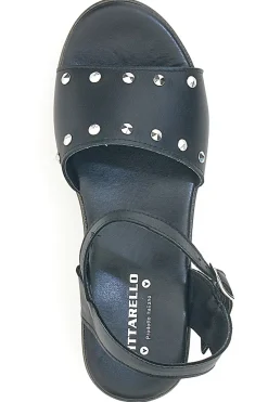 Sandali Neri Con Borchie sulla Tomaia in Pelle PITTARELLO LOVE 3553101
