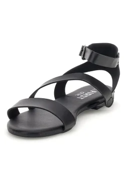 Sandali neri con cinturino alla caviglia The first chic PREA1350