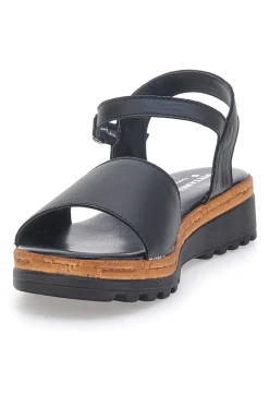 Sandali Neri con Cinturino e Tomaia in Pelle Made in Italy PITTARELLO 3185070811