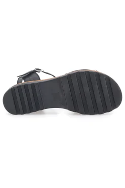 Sandali Neri con Cinturino e Tomaia in Pelle Made in Italy PITTARELLO 3185070811