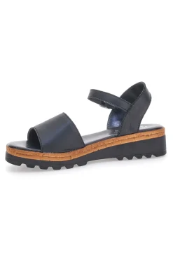 Sandali Neri con Cinturino e Tomaia in Pelle Made in Italy PITTARELLO 3185070811