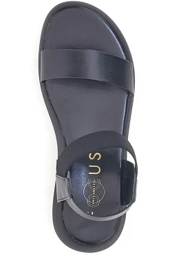 Sandali Neri Con Elastico e Platform Prodotti in Italia Pittarello Focus 19514