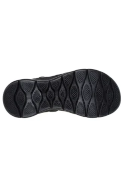 Sandali neri con fasce elastiche e cinturino in velcro Skechers Go walk flex sandal