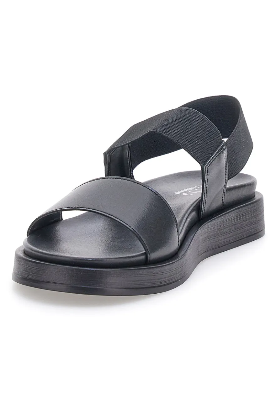 Sandali neri con fasce elastiche Pittarello Focus 28067IN