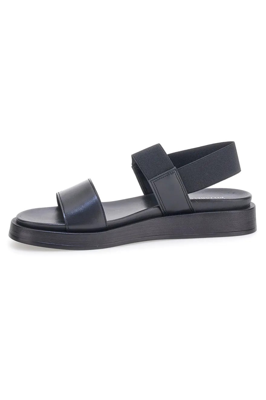 Sandali neri con fasce elastiche Pittarello Focus 28067IN