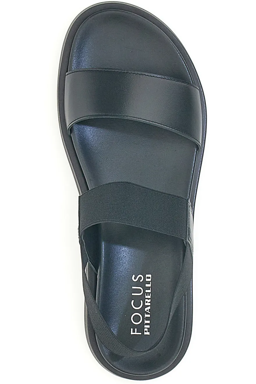 Sandali neri con fasce elastiche Pittarello Focus 28067IN