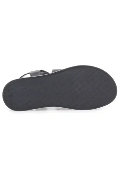 Sandali neri con fasce imbottite incrociate PITTARELLO FOCUS 28068IN
