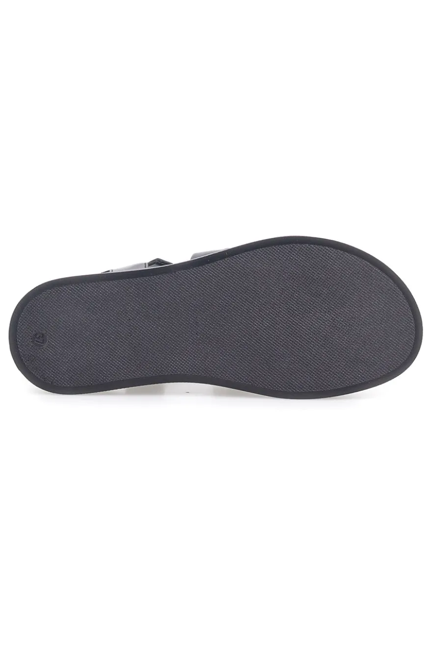 Sandali neri con fasce incrociate Pittarello Focus 28068IN