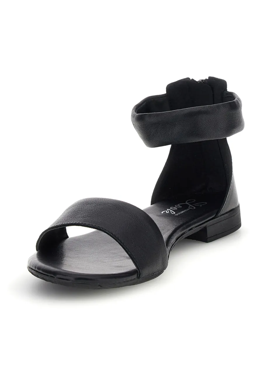 Sandali neri con fascia e cinturino Pittarello look 225495
