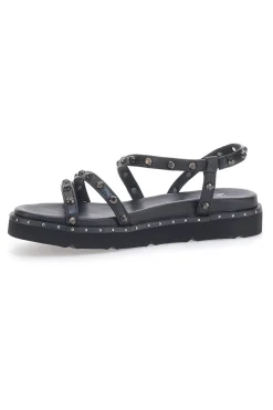 Sandali Neri con Flatform e Borchie ME & ME 670