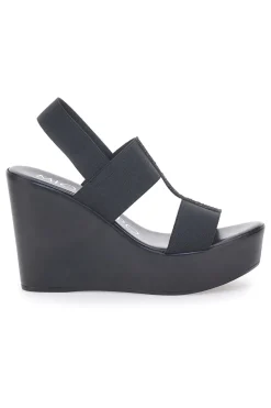 Sandali Neri con Glitter e Plateau MIO TEMPO 3132/J1054