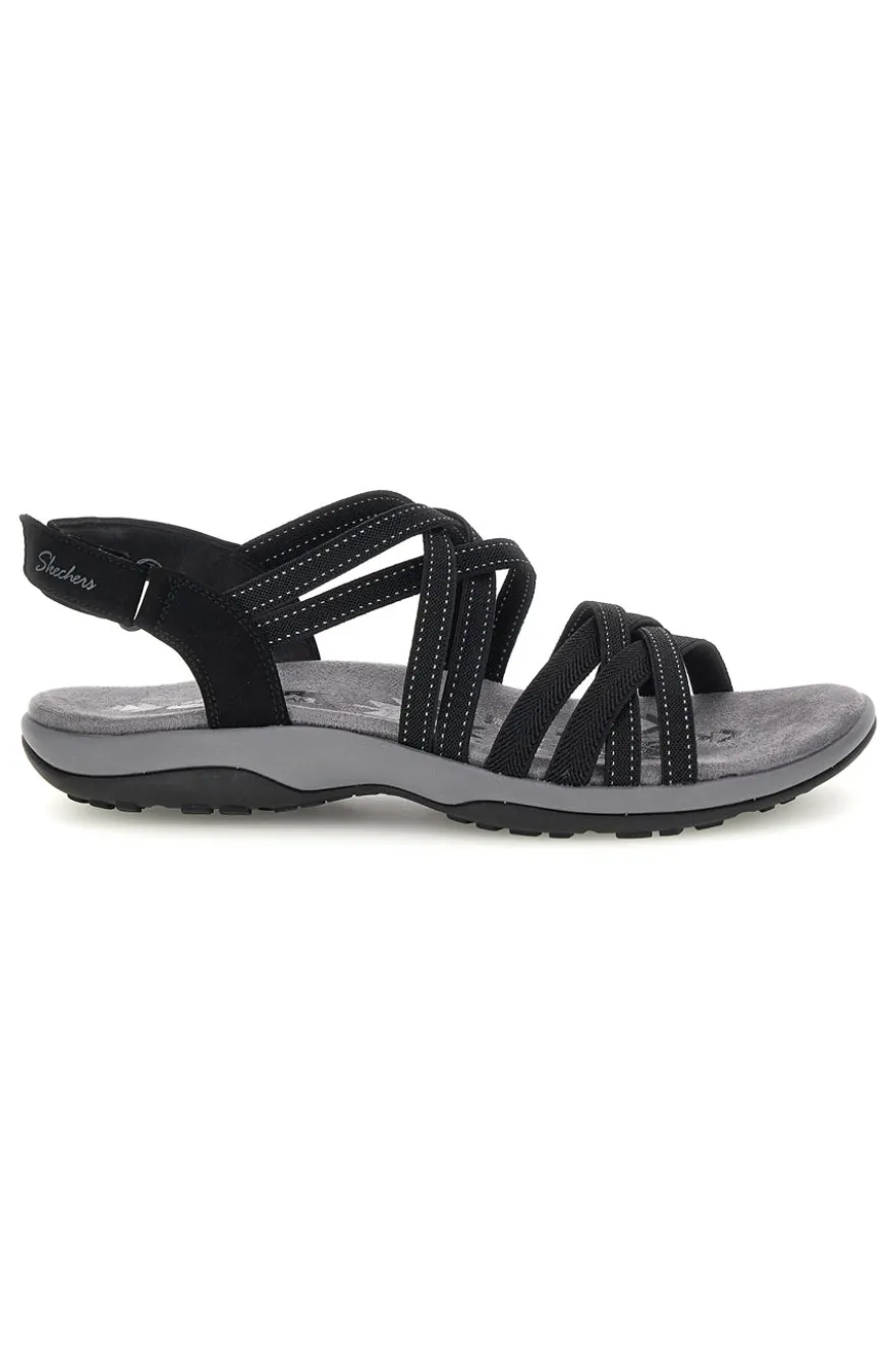 Sandali neri con Memory Foam Skechers Reggae Slim Summer Getaway