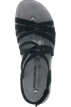 Sandali neri con Memory Foam Skechers Reggae Slim Summer Getaway
