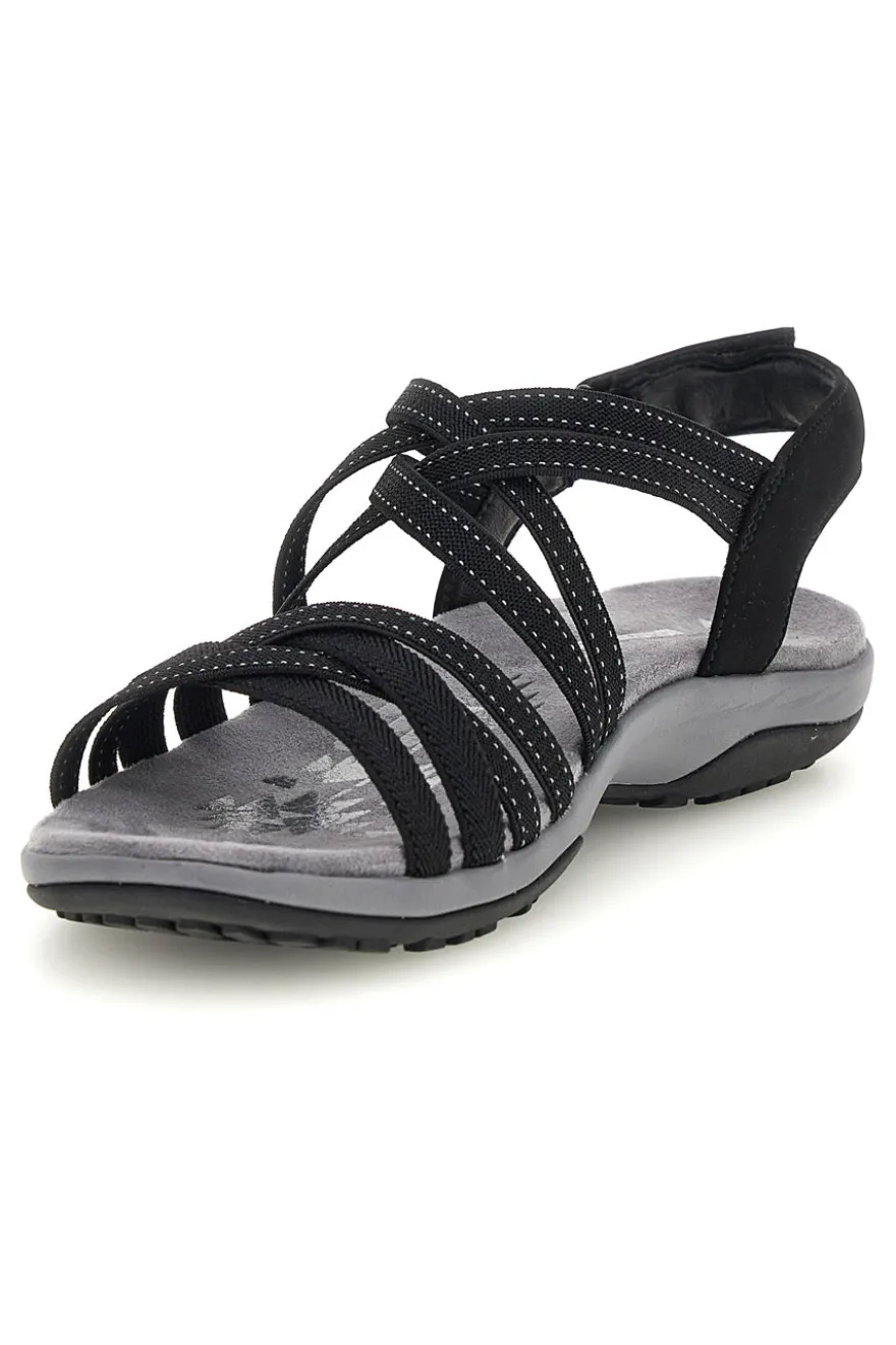 Sandali neri con Memory Foam Skechers Reggae Slim Summer Getaway