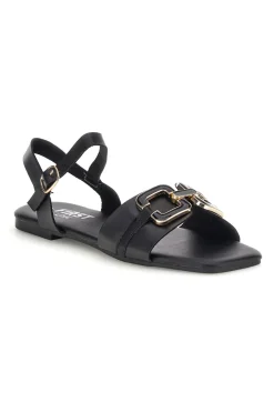 Sandali neri con morsetto The first chic PREA3595