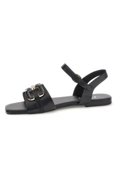 Sandali neri con morsetto The first chic PREA3595