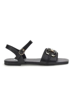 Sandali neri con morsetto The first chic PREA3595