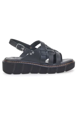 Sandali Neri Con Platform e Made in Italy Pittarello Rock 5840/C