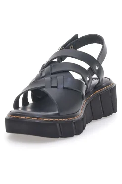 Sandali Neri Con Platform e Made in Italy Pittarello Rock 5840/C