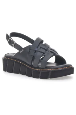 Sandali Neri Con Platform e Made in Italy Pittarello Rock 5840/C