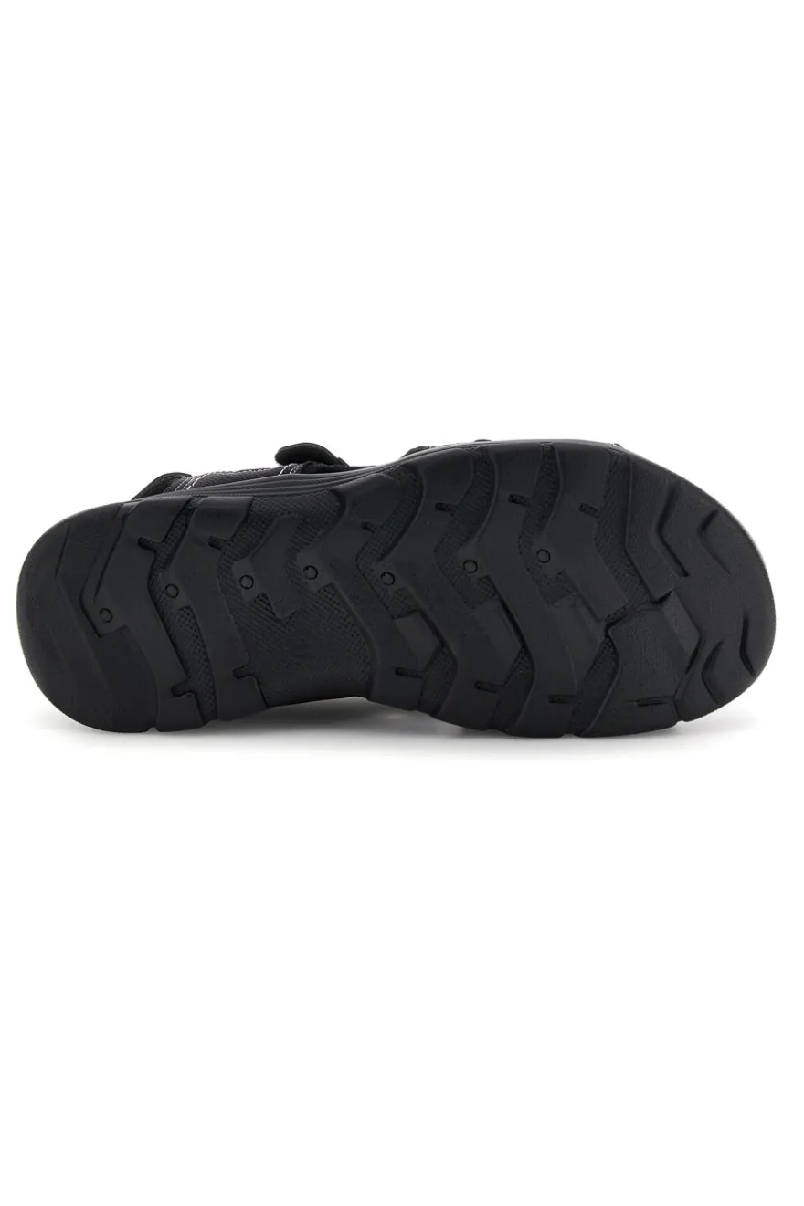 Sandali neri con strappi in velcro Jerpoint CN20