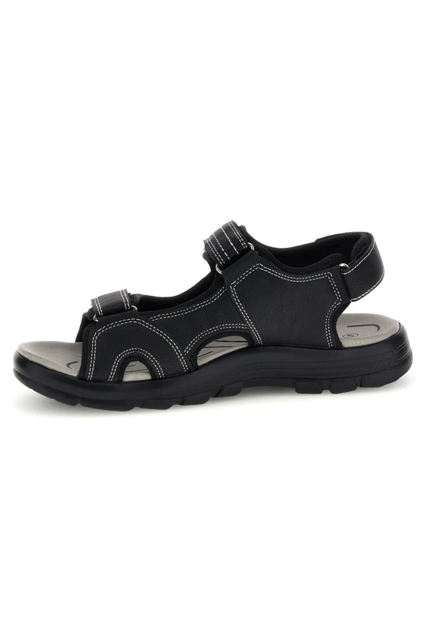 Sandali neri con strappi in velcro Jerpoint CN20