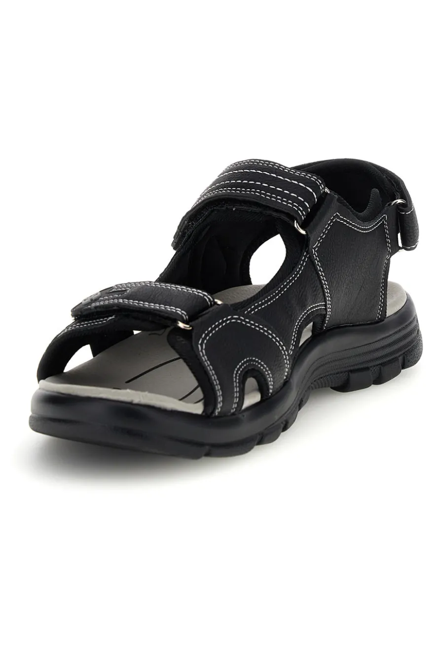 Sandali neri con strappi in velcro Jerpoint CN20