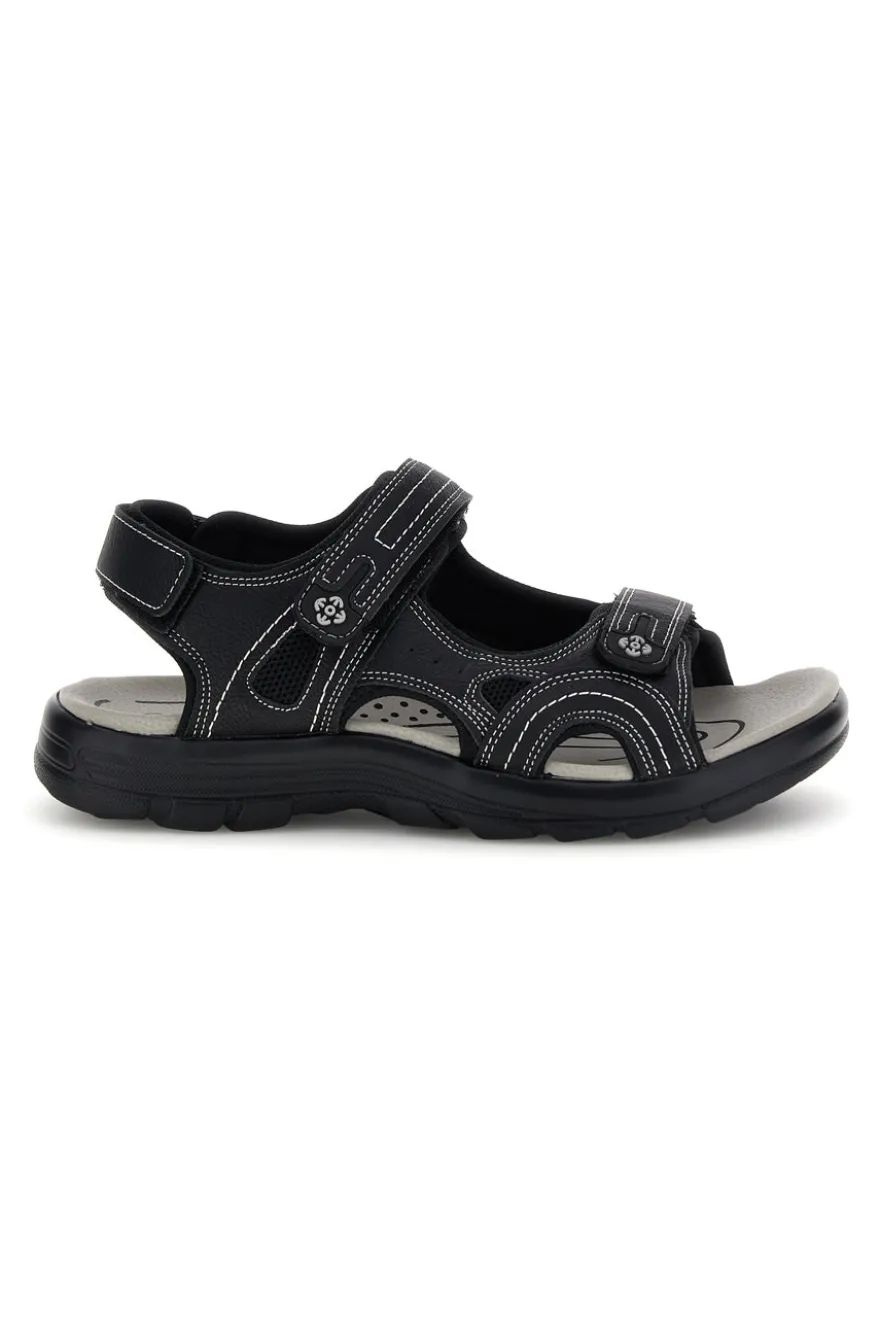 Sandali neri con strappi in velcro Jerpoint CN20