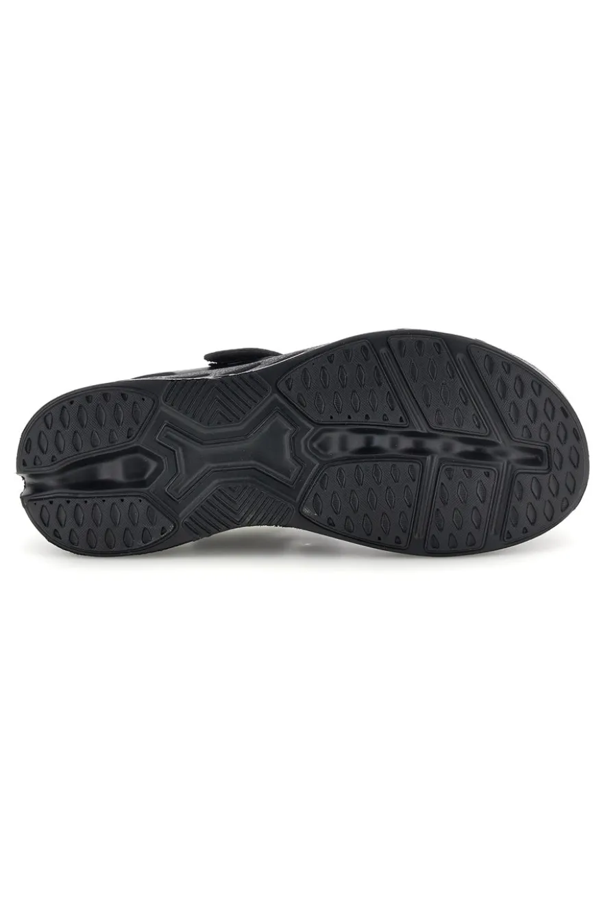 Sandali neri con strappi in velcro suola comfort Plocadi G88382
