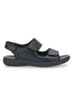 Sandali Neri Con Strappi in Velcro Fly Dinamic 102