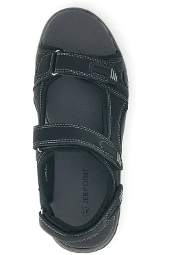 Sandali neri con strappi in velcro Jerpoint CN6