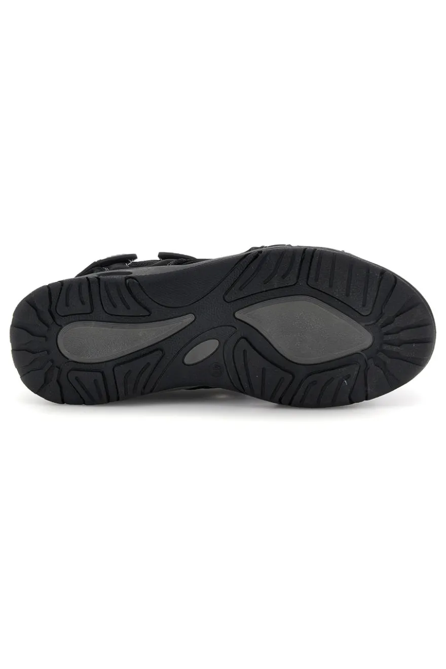 Sandali neri con strappi in velcro Jerpoint CN6