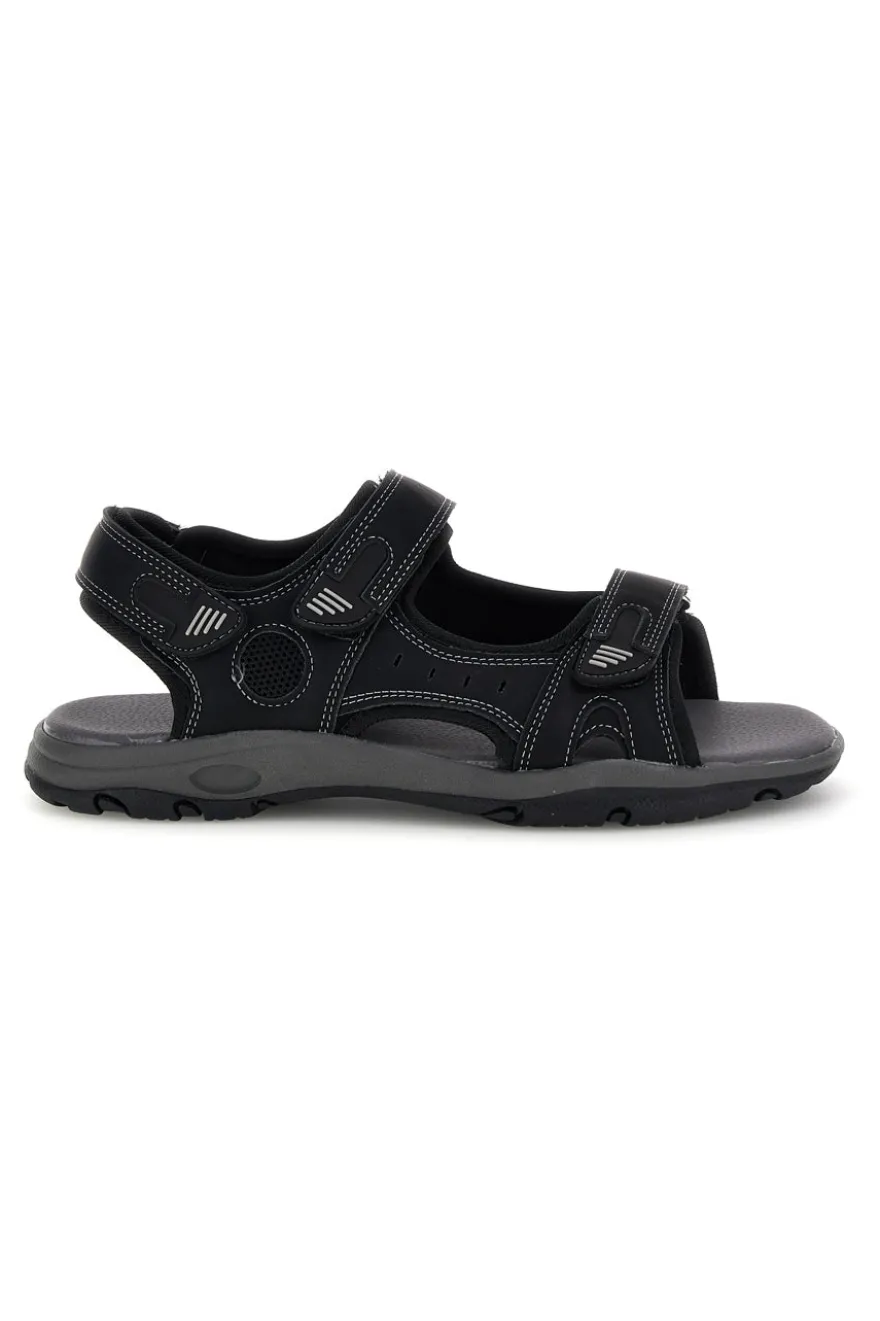 Sandali neri con strappi in velcro Jerpoint CN6