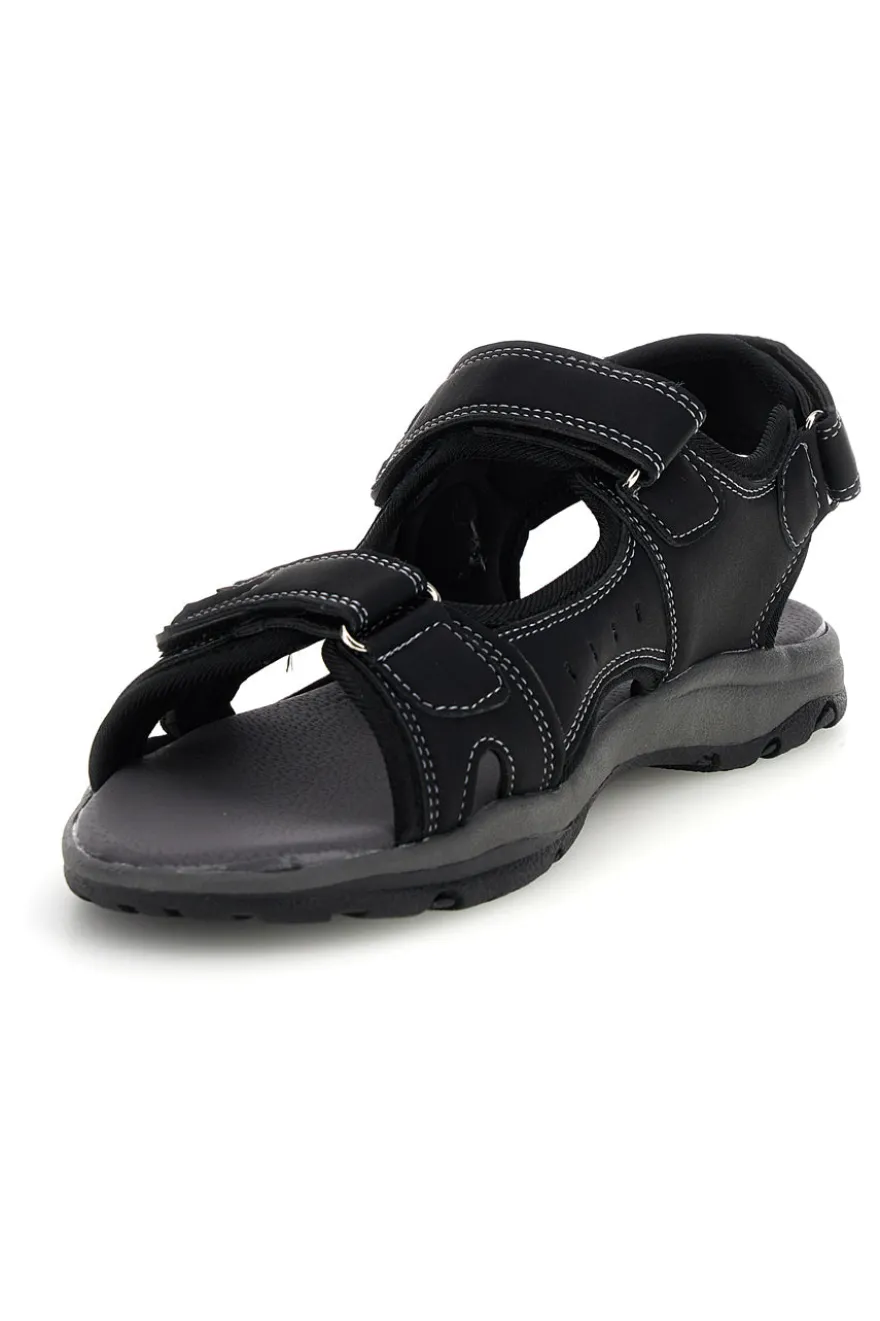 Sandali neri con strappi in velcro Jerpoint CN6