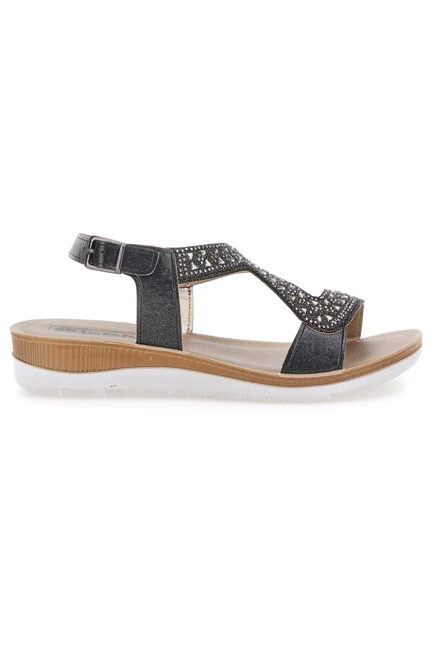 Sandali Neri Con Strass Inblu 39 Bv