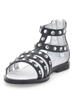 Sandali Neri con Strass Laura Biagiotti 9034