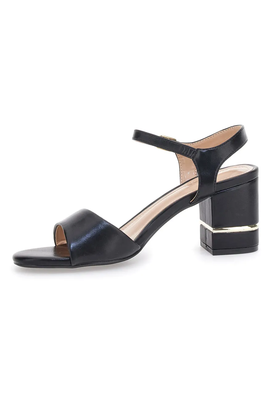 Sandali Neri Con Tacco 7,5 Cm Cafe' Cost 230688